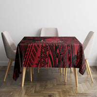 Hawaii King Kamehameha Tablecloth With Hawaiian Ipu Motifs Red Version