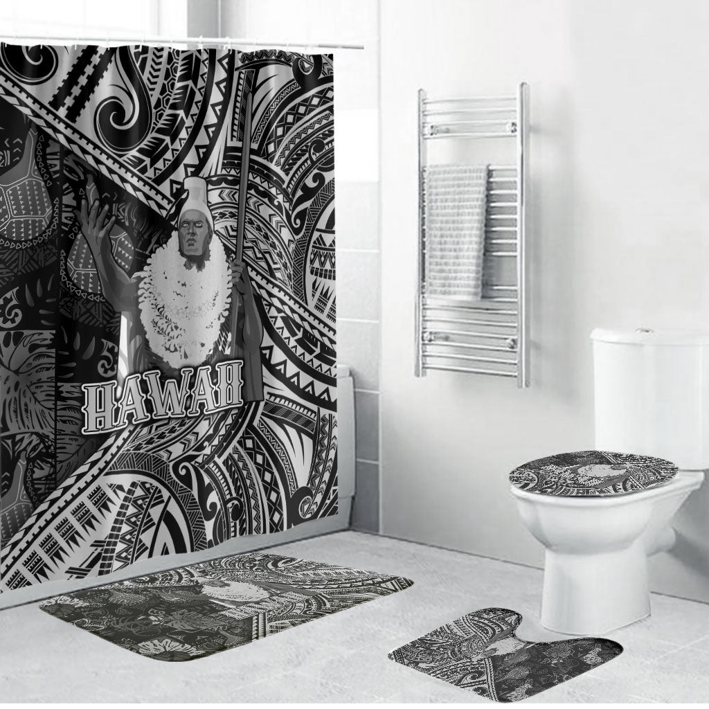 Hawaii King Kamehameha Bathroom Set With Hawaiian Ipu Motifs Black Version