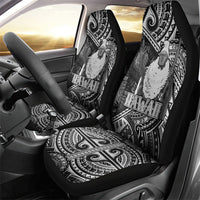 Hawaii King Kamehameha Car Seat Cover With Hawaiian Ipu Motifs Black Version