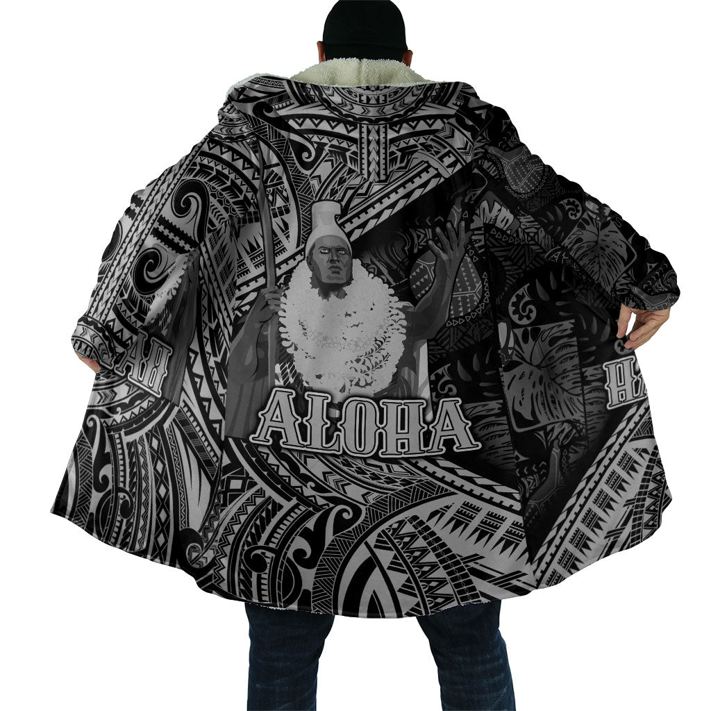 Hawaii King Kamehameha Cloak With Hawaiian Ipu Motifs Black Version LT05 - Polynesian Pride
