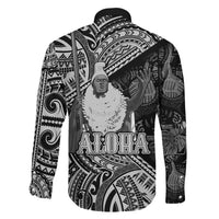 Hawaii King Kamehameha Family Matching Short Sleeve Bodycon Dress and Hawaiian Shirt With Hawaiian Ipu Motifs Black Version LT05 - Polynesian Pride