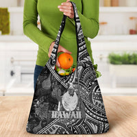 Hawaii King Kamehameha Grocery Bag With Hawaiian Ipu Motifs Black Version