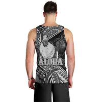 Hawaii King Kamehameha Men Tank Top With Hawaiian Ipu Motifs Black Version