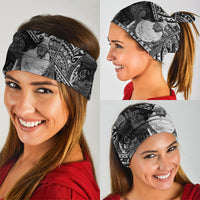 Hawaii King Kamehameha Neck Gaiter With Hawaiian Ipu Motifs Black Version