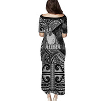 Hawaii King Kamehameha Puletasi With Hawaiian Ipu Motifs Black Version LT05 - Polynesian Pride