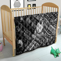 Hawaii King Kamehameha Quilt With Hawaiian Ipu Motifs Black Version LT05 - Polynesian Pride