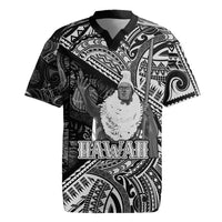 Hawaii King Kamehameha Rugby Jersey With Hawaiian Ipu Motifs Black Version