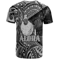 Hawaii King Kamehameha T Shirt With Hawaiian Ipu Motifs Black Version LT05 - Polynesian Pride
