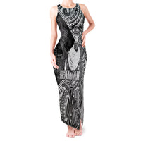 Hawaii King Kamehameha Tank Maxi Dress With Hawaiian Ipu Motifs Black Version