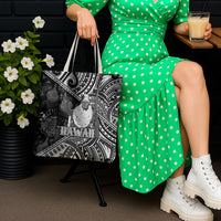 Hawaii King Kamehameha Tote Bag With Hawaiian Ipu Motifs Black Version