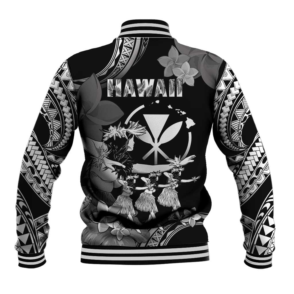 Hawaii Beautiful Hula Dancers Baseball Jacket With Ipu Keke And Pahu Drum