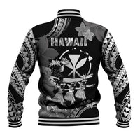 Hawaii Beautiful Hula Dancers Baseball Jacket With Ipu Keke And Pahu Drum