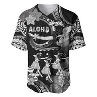 Hawaii Beautiful Hula Dancers Baseball Jersey With Ipu Keke And Pahu Drum LT05 Black - Polynesian Pride