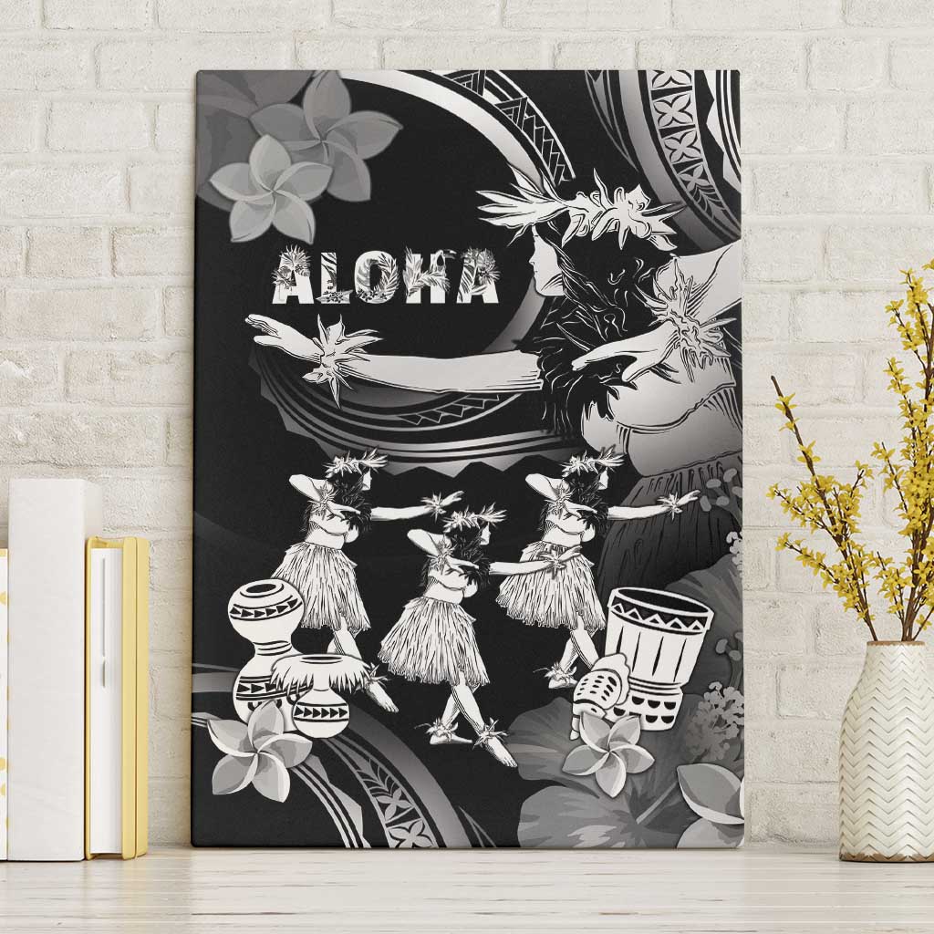 Hawaii Beautiful Hula Dancers Canvas Wall Art With Ipu Keke And Pahu Drum