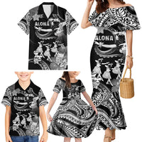 Hawaii Beautiful Hula Dancers Family Matching Mermaid Dress and Hawaiian Shirt With Ipu Keke And Pahu Drum LT05 - Polynesian Pride