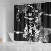 Hawaii Beautiful Hula Dancers Shower Curtain With Ipu Keke And Pahu Drum LT05 - Polynesian Pride