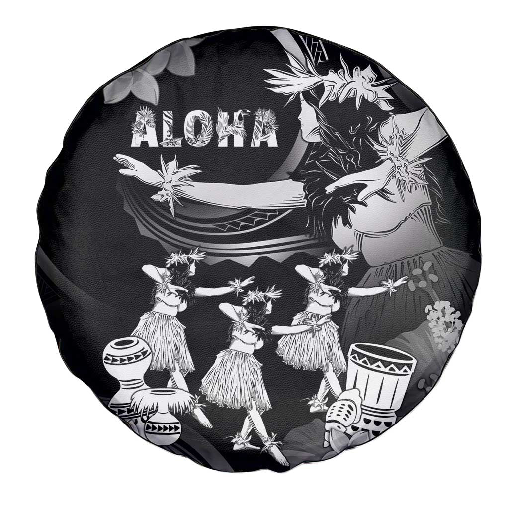 Hawaii Beautiful Hula Dancers Spare Tire Cover With Ipu Keke And Pahu Drum