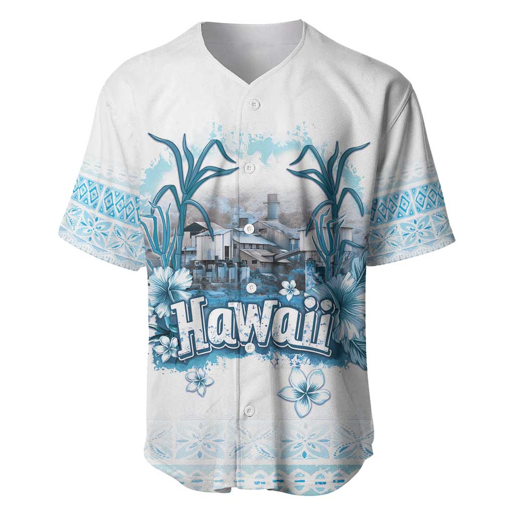 Hawaii Sugar Plantation Baseball Jersey With Hawaiian Tapa Pattern LT05 White - Polynesian Pride