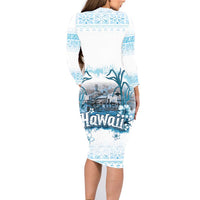 Hawaii Sugar Plantation Family Matching Long Sleeve Bodycon Dress and Hawaiian Shirt With Hawaiian Tapa Pattern