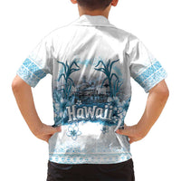 Hawaii Sugar Plantation Family Matching Off Shoulder Maxi Dress and Hawaiian Shirt With Hawaiian Tapa Pattern LT05 - Polynesian Pride