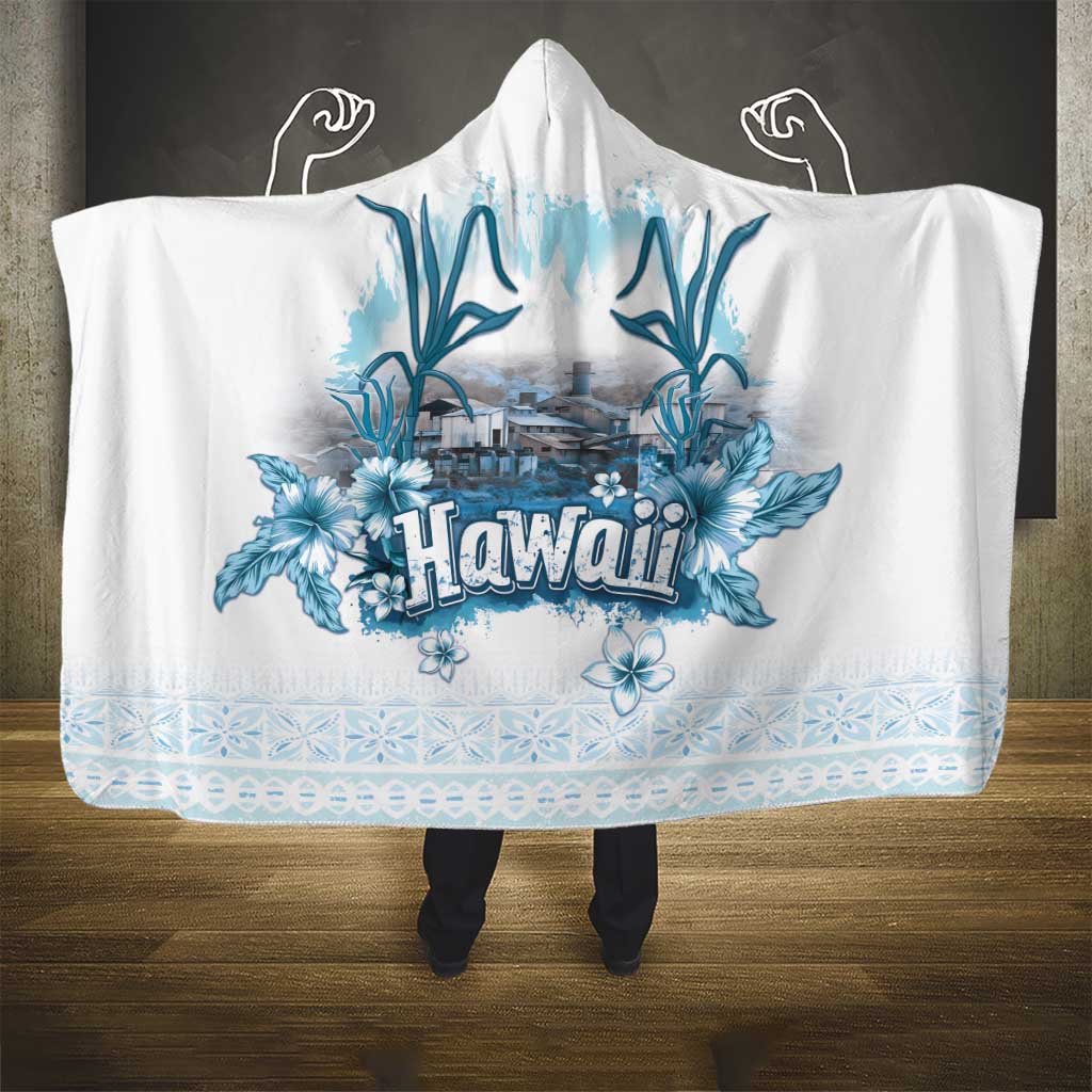 Hawaii Sugar Plantation Hooded Blanket With Hawaiian Tapa Pattern LT05 - Polynesian Pride