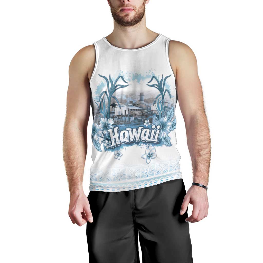 Hawaii Sugar Plantation Men Tank Top With Hawaiian Tapa Pattern
