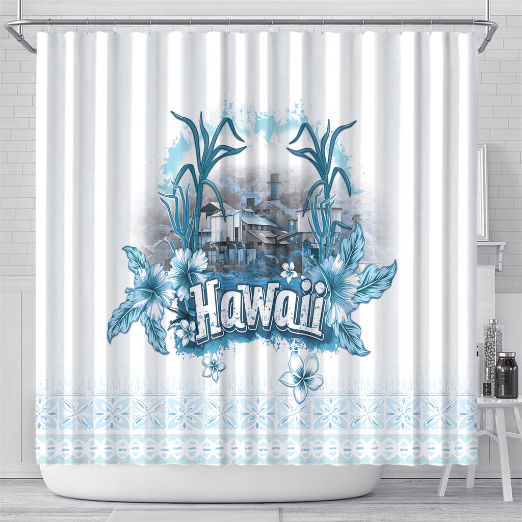 Hawaii Sugar Plantation Shower Curtain With Hawaiian Tapa Pattern LT05 - Polynesian Pride