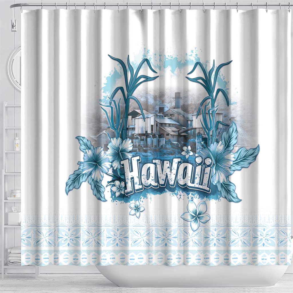 Hawaii Sugar Plantation Shower Curtain With Hawaiian Tapa Pattern LT05 - Polynesian Pride