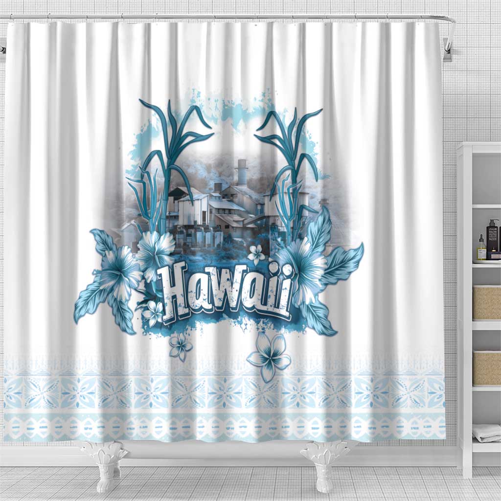 Hawaii Sugar Plantation Shower Curtain With Hawaiian Tapa Pattern LT05 - Polynesian Pride