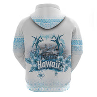 Hawaii Sugar Plantation Zip Hoodie With Hawaiian Tapa Pattern