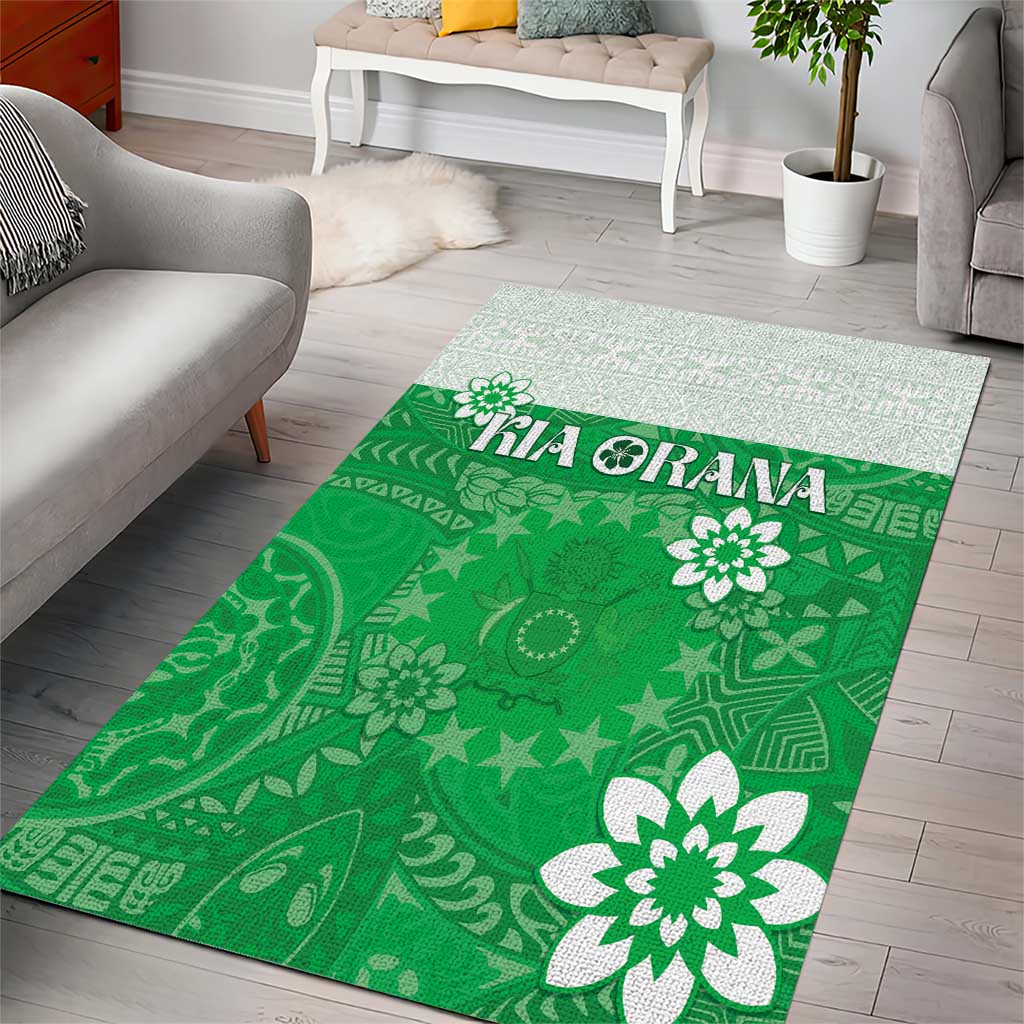 Cook Islands Maori Language Week Area Rug Pacific Tapa Pattern LT05 - Polynesian Pride
