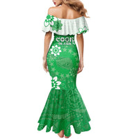 Cook Islands Maori Language Week Family Matching Mermaid Dress and Hawaiian Shirt Pacific Tapa Pattern LT05 - Polynesian Pride