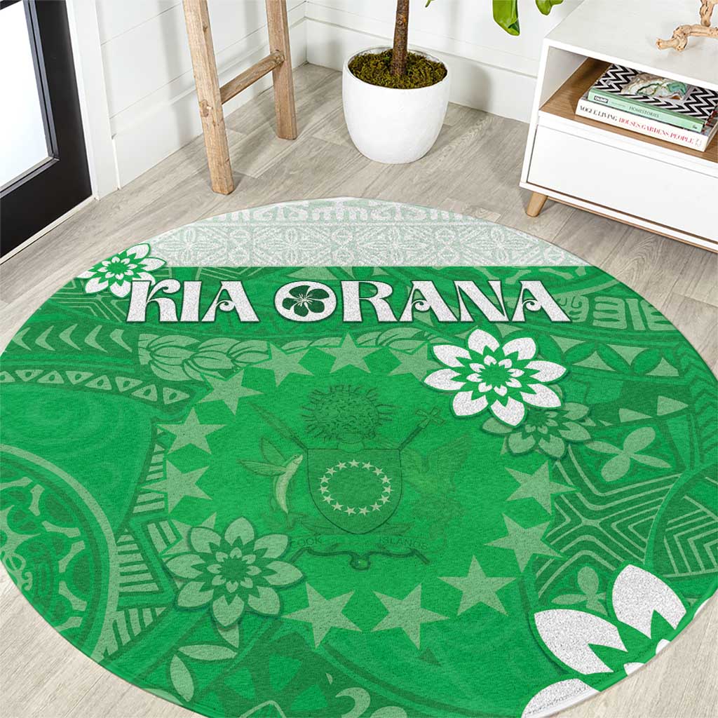 Cook Islands Maori Language Week Round Carpet Pacific Tapa Pattern