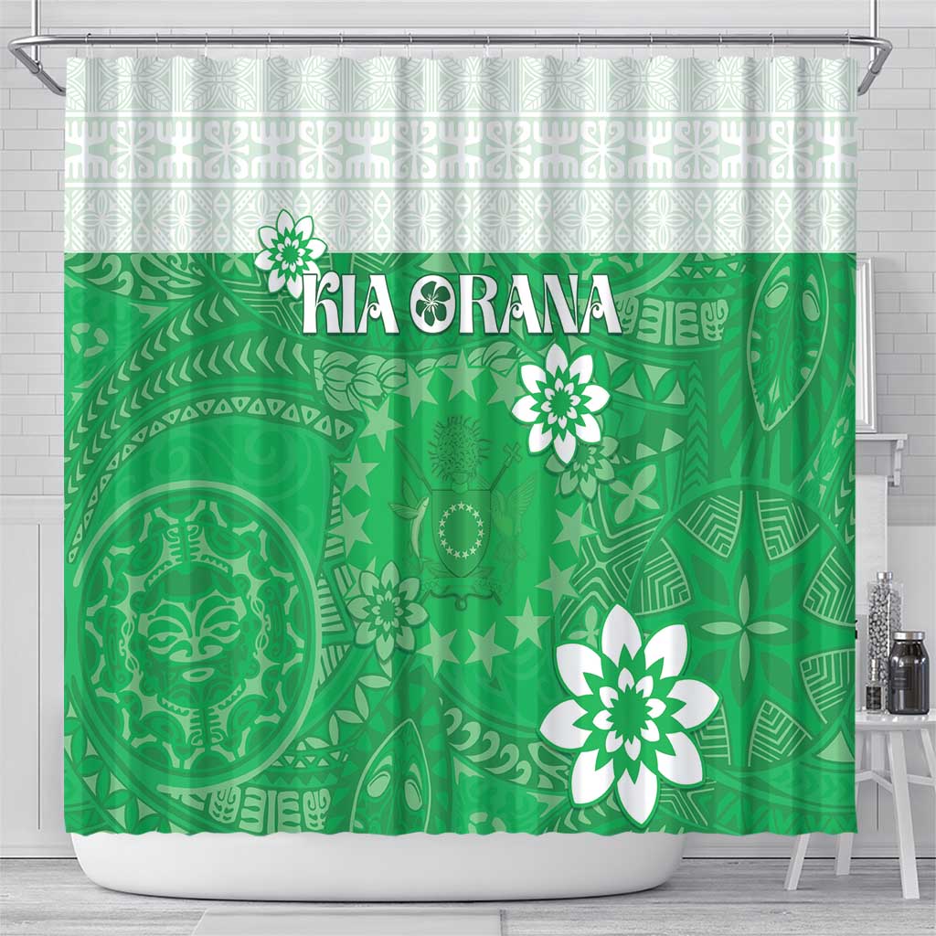 Cook Islands Maori Language Week Shower Curtain Pacific Tapa Pattern LT05 - Polynesian Pride
