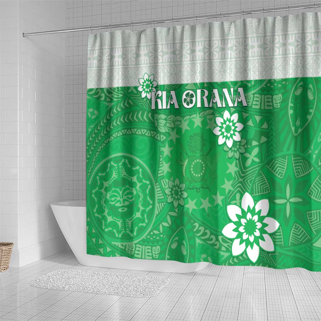 Cook Islands Maori Language Week Shower Curtain Pacific Tapa Pattern LT05 - Polynesian Pride