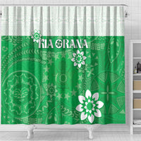 Cook Islands Maori Language Week Shower Curtain Pacific Tapa Pattern LT05 - Polynesian Pride