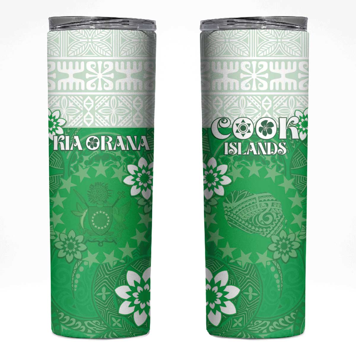 Cook Islands Maori Language Week Skinny Tumbler Pacific Tapa Pattern