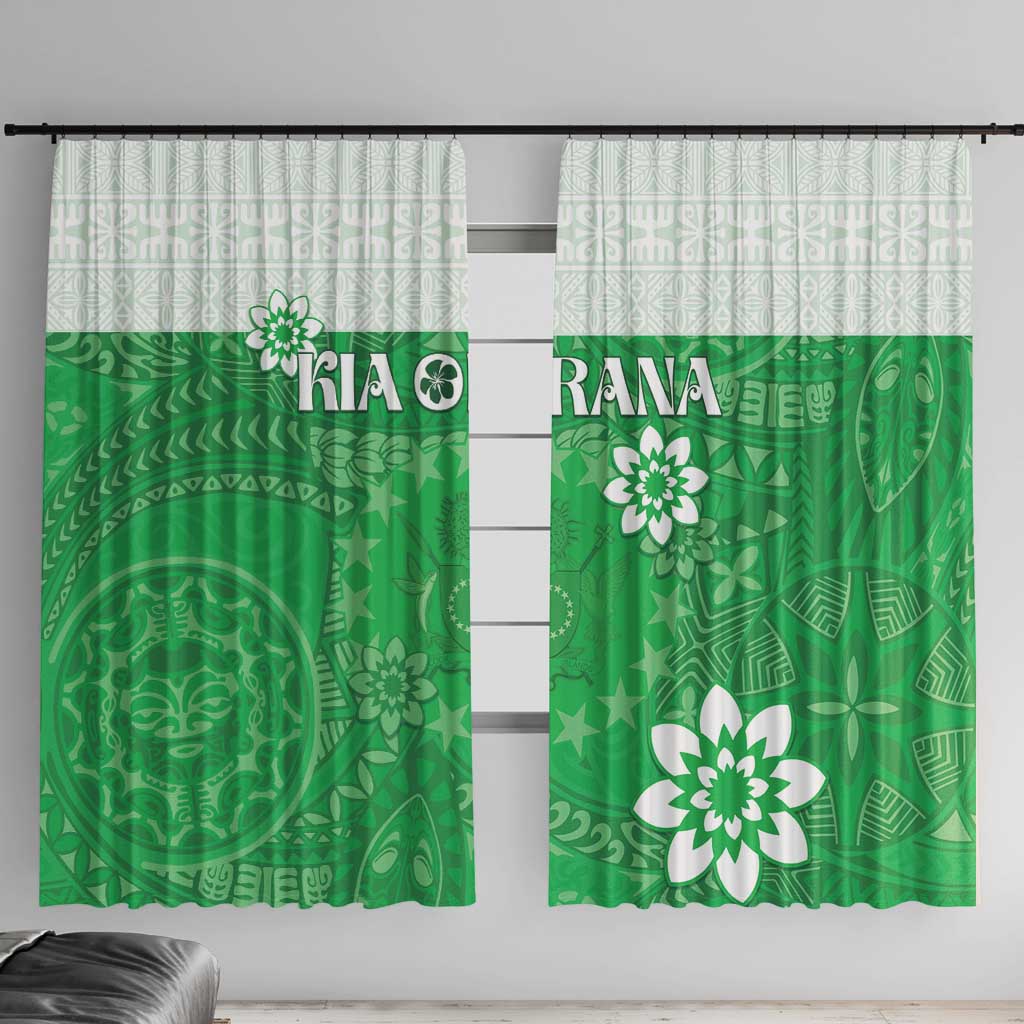 Cook Islands Maori Language Week Window Curtain Pacific Tapa Pattern