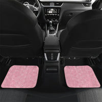 Hawaii Shell Tiare Anthurium Heliconia Lei Car Mats With Tapa Pattern Baby Pink