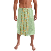 Hawaii Shell Tiare Anthurium Heliconia Lei Lavalava With Tapa Pattern Baby Green