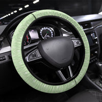 Hawaii Shell Tiare Anthurium Heliconia Lei Steering Wheel Cover With Tapa Pattern Baby Green