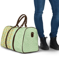 Hawaii Shell Tiare Anthurium Heliconia Lei Travel Bag With Tapa Pattern Baby Green