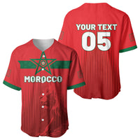 Custom Morocco Football 2026 Baseball Jersey Atlas Lions Breathtaking Victory Red Version