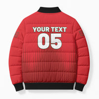 Custom Morocco Football 2026 Bomber Puffer Jacket Atlas Lions Breathtaking Victory Red Version