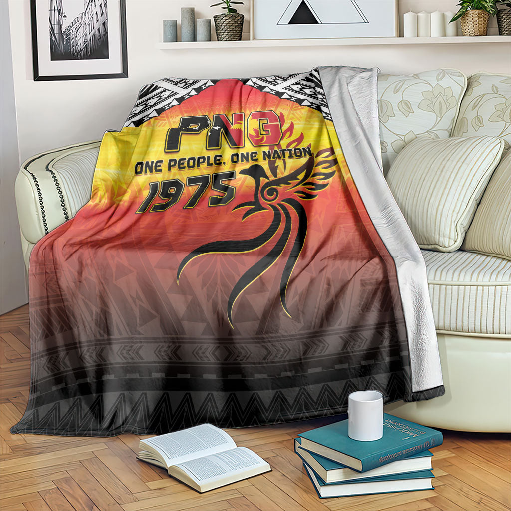 Papua New Guinea Independence Day Blanket One People One Nation One PNG LT05 Yellow - Polynesian Pride