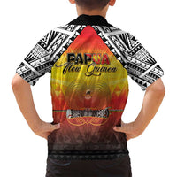 Papua New Guinea 50th Independence Day Family Matching Summer Maxi Dress and Hawaiian Shirt One People One Nation One PNG LT05 - Polynesian Pride