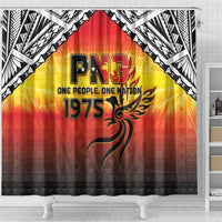 Papua New Guinea 50th Independence Day Shower Curtain One People One Nation One PNG LT05 - Polynesian Pride