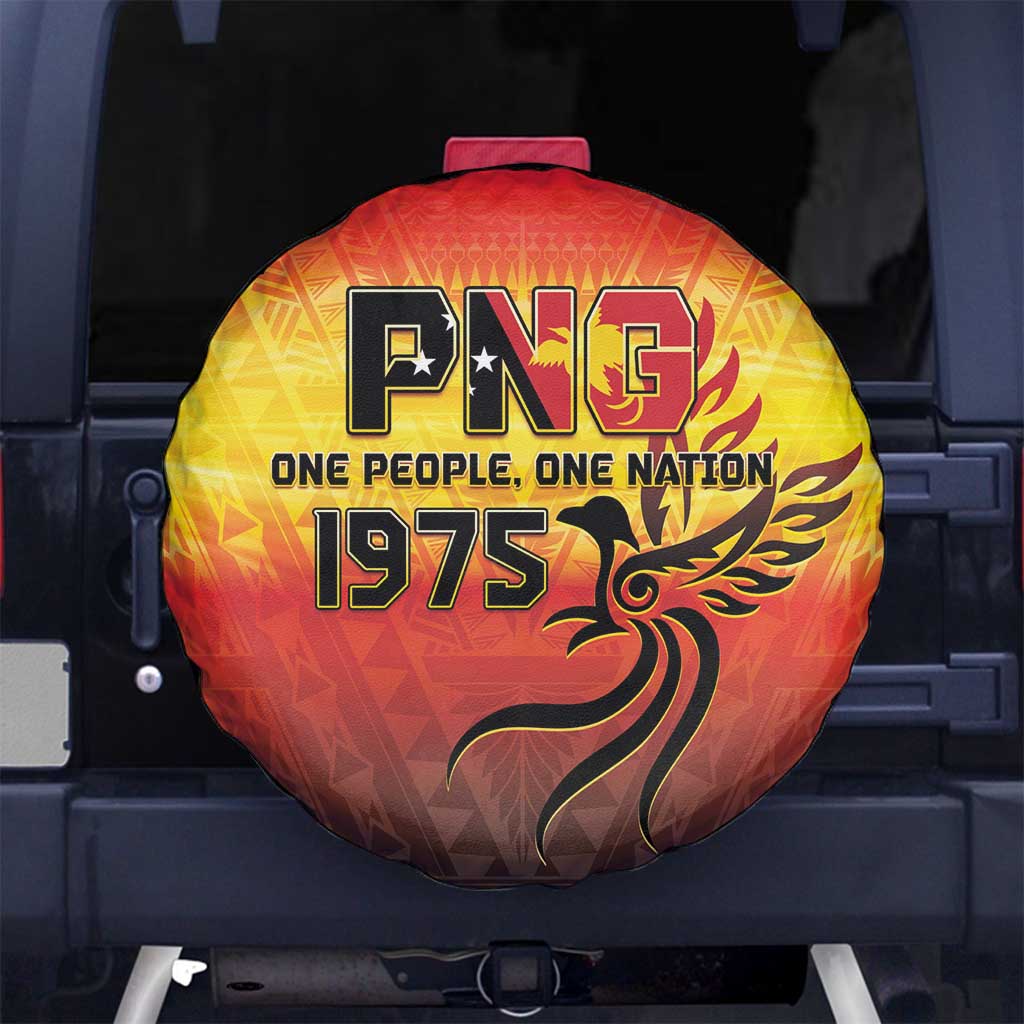 Papua New Guinea 50th Independence Day Spare Tire Cover One People One Nation One PNG LT05 - Polynesian Pride