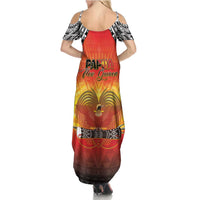 Papua New Guinea 50th Independence Day Summer Maxi Dress One People One Nation One PNG LT05 - Polynesian Pride