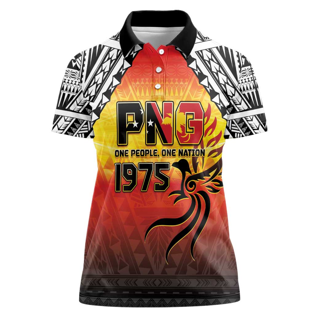 Papua New Guinea 49th Independence Day Women Polo Shirt One People One Nation One PNG